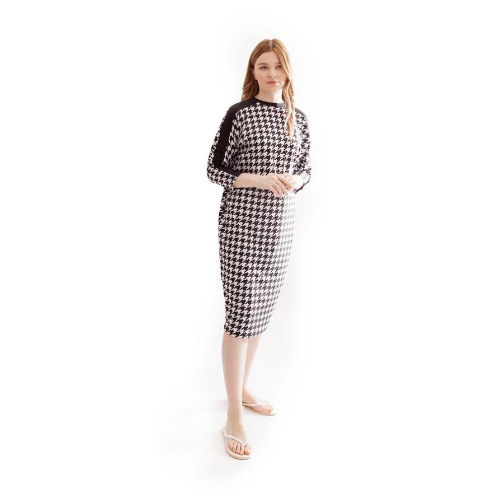 The Houndstooth Glide Dress